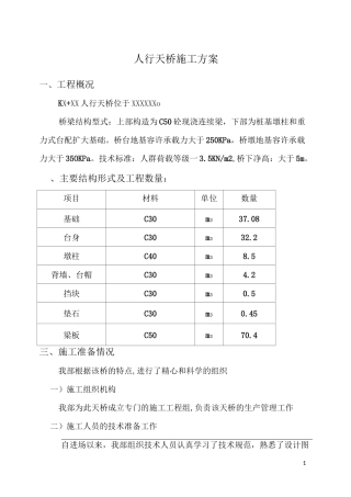 人行天桥施工方案51211