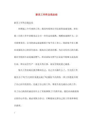 新员工年终自我总结