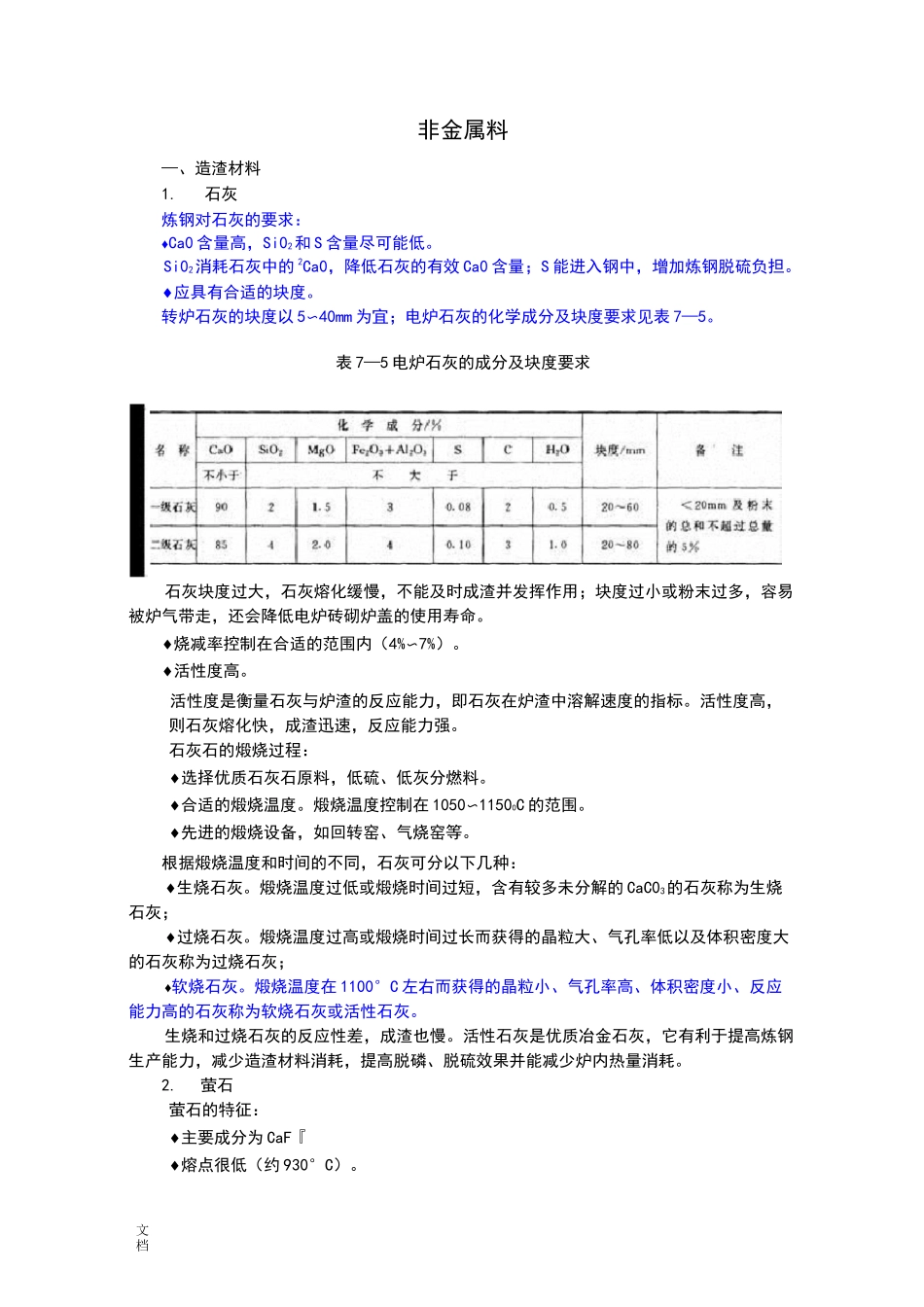 石灰石在炼钢中地作用_第1页