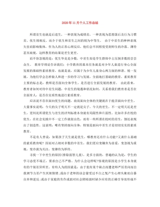 2024年11月个人工作总结 