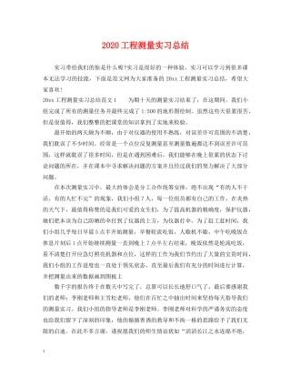 2024工程测量实习总结 