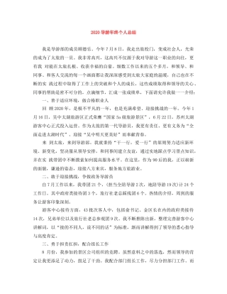 2024导游年终个人总结 