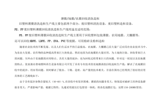 薄膜 地膜 农膜回收清洗造粒