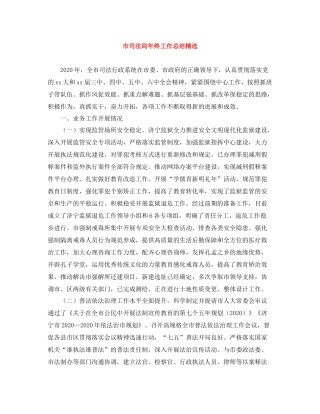 市司法局年终工作总结精选