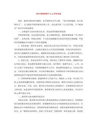 2024学校科研个人上半年总结 