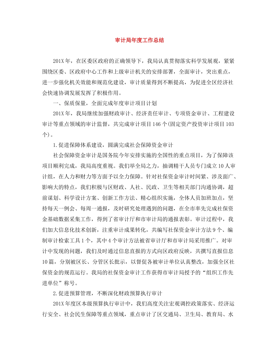 审计局年度工作总结_第1页