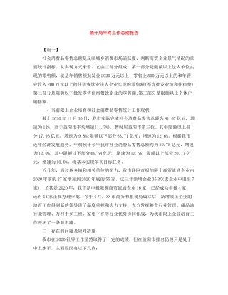 统计局年终工作总结报告
