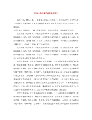 2024大学生实习自我总结范文 