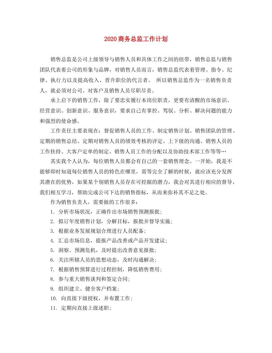 2024商务总监工作计划 _第1页