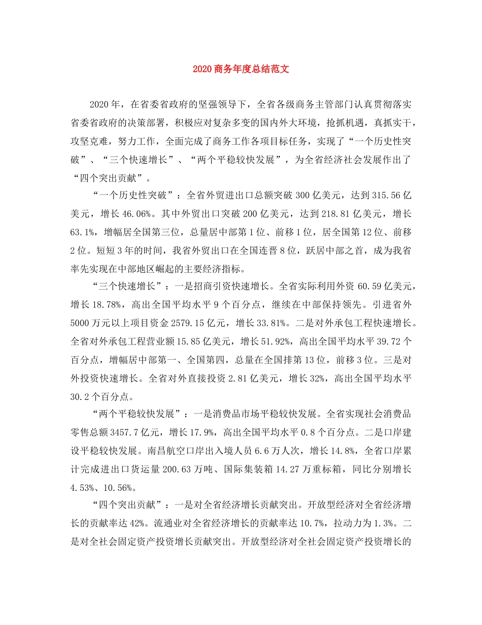 2024商务年度总结范文 _第1页