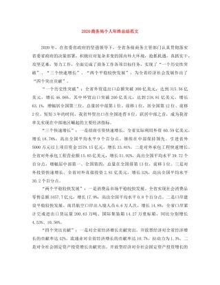 2024商务局个人年终总结范文 