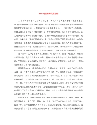 2024司法律师年度总结 