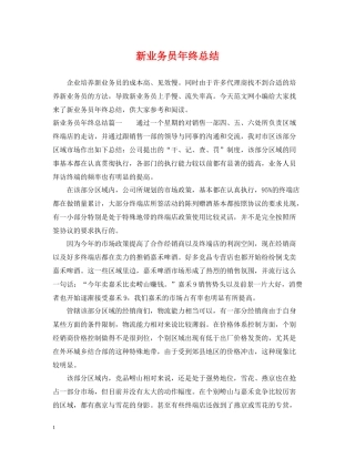 新业务员年终总结