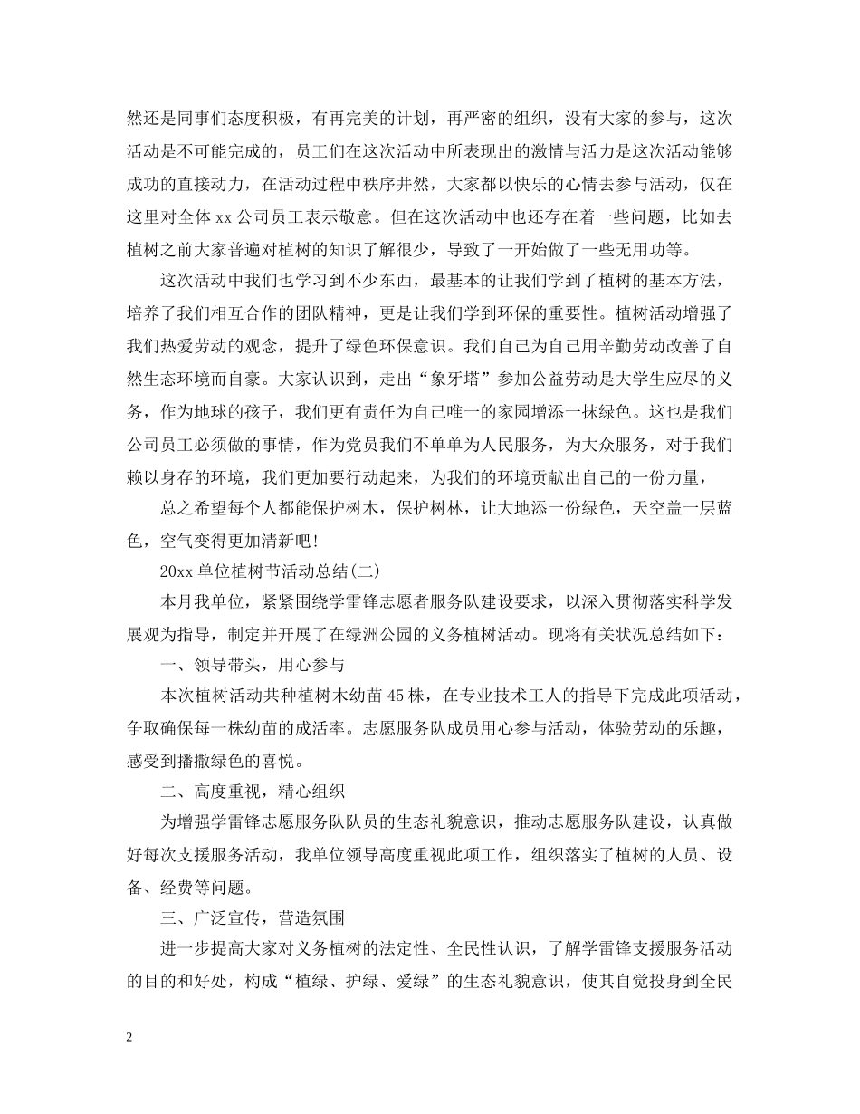 2024单位植树节活动总结 _第2页