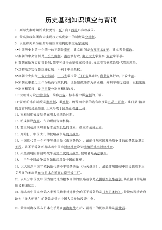 学业水平测试历史知识点总结