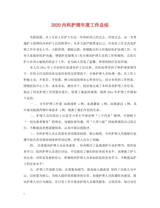 2024内科护理年度工作总结2 