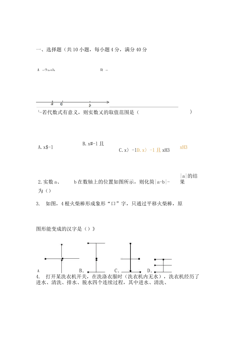 福建省福州一中自主招生考试数学试卷_第1页