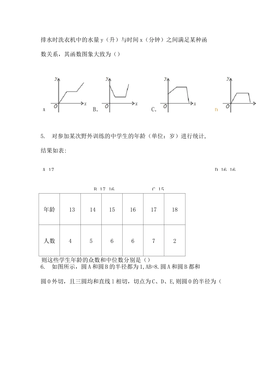 福建省福州一中自主招生考试数学试卷_第2页