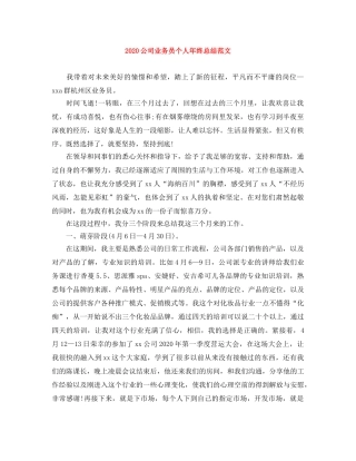 2024公司业务员个人年终总结范文 