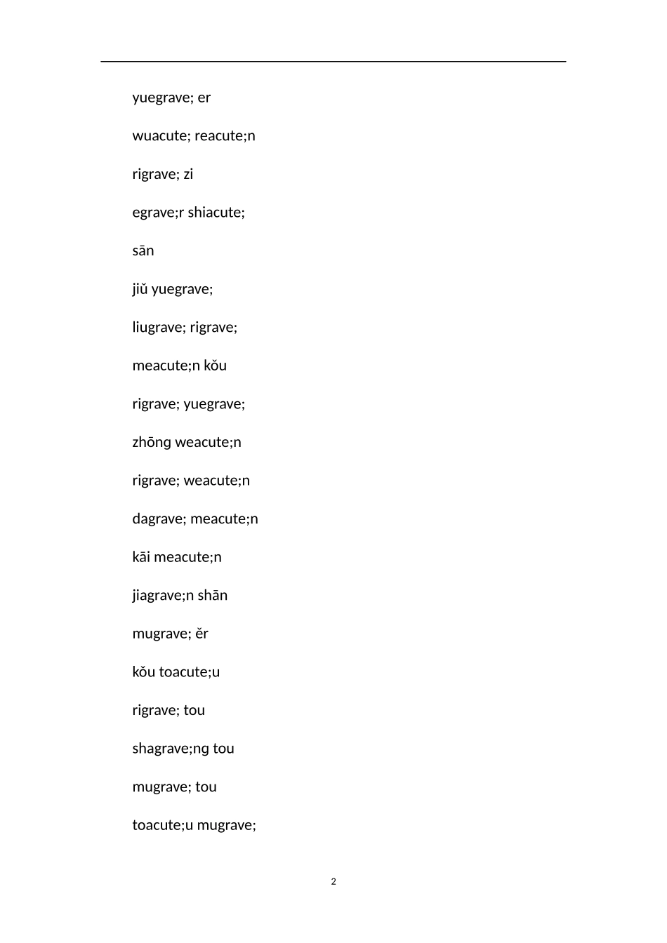 人教版一年级语文上册看拼音写词语试题_第2页