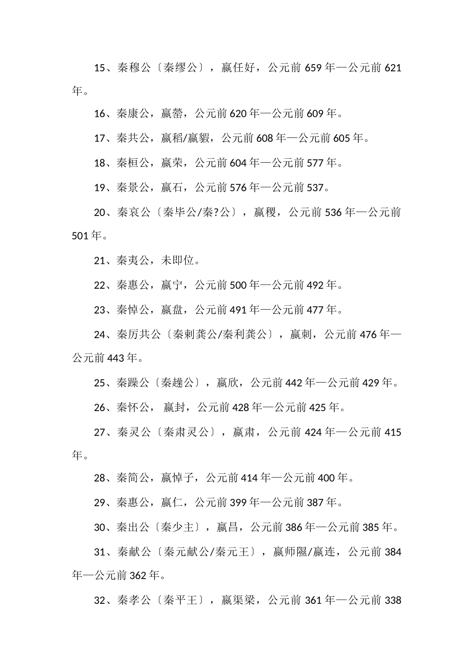 秦国历史帝王表一览_第2页