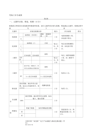 “亚龙杯“全国中职电子技能大赛正式试卷