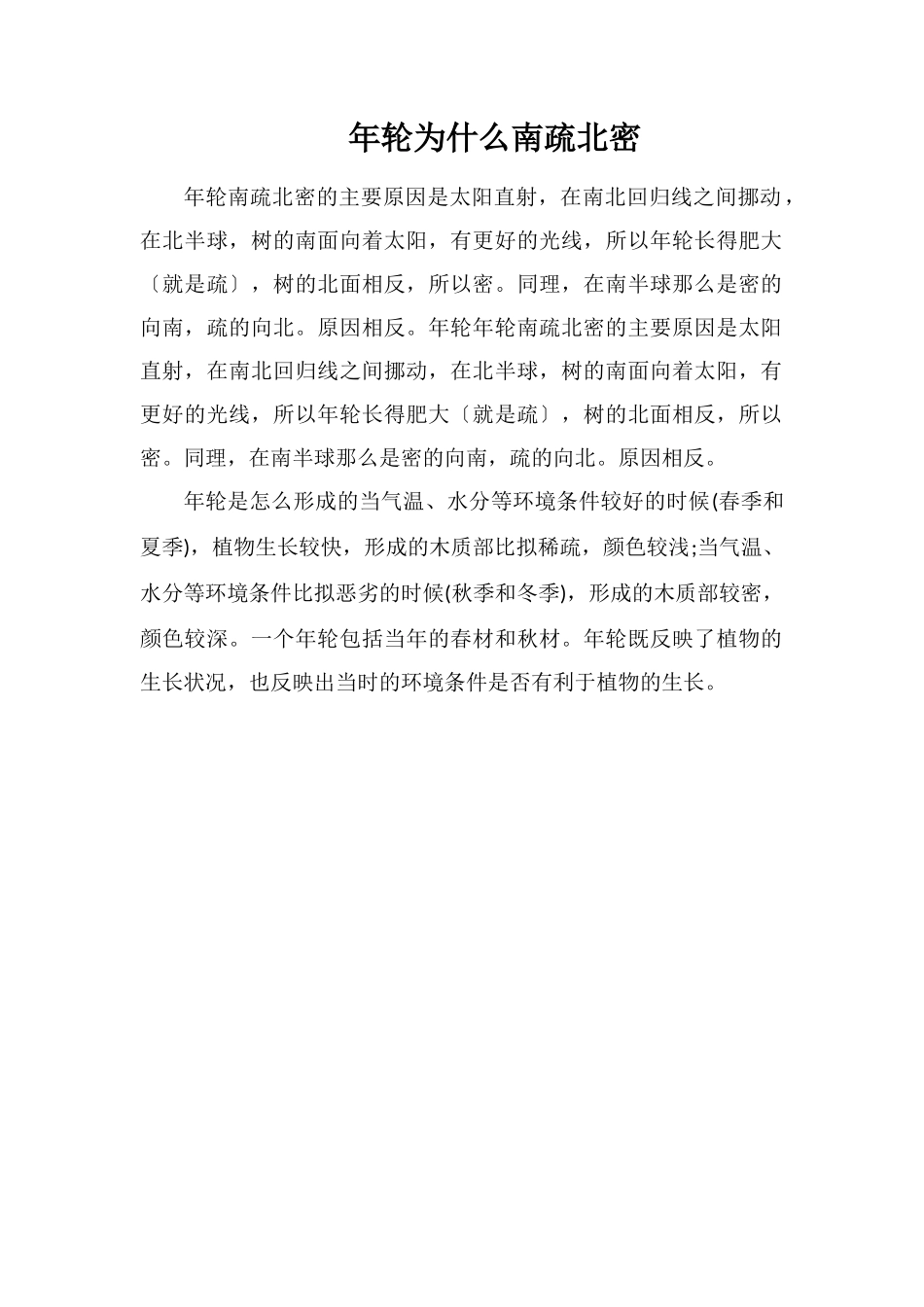 年轮为什么南疏北密_第1页