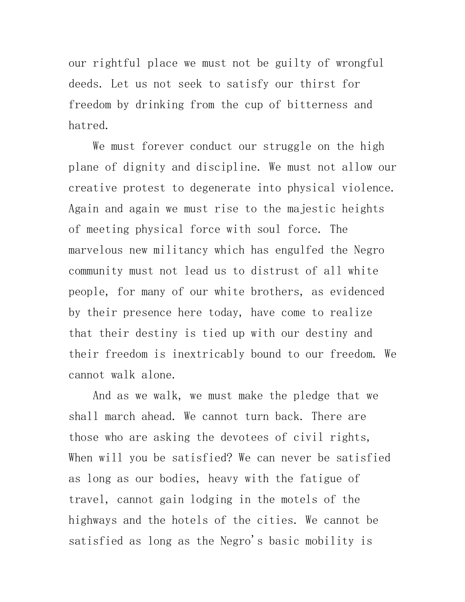 大学生英语演讲稿：i have a dream_第3页