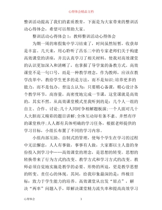 整训活动心得体会3篇