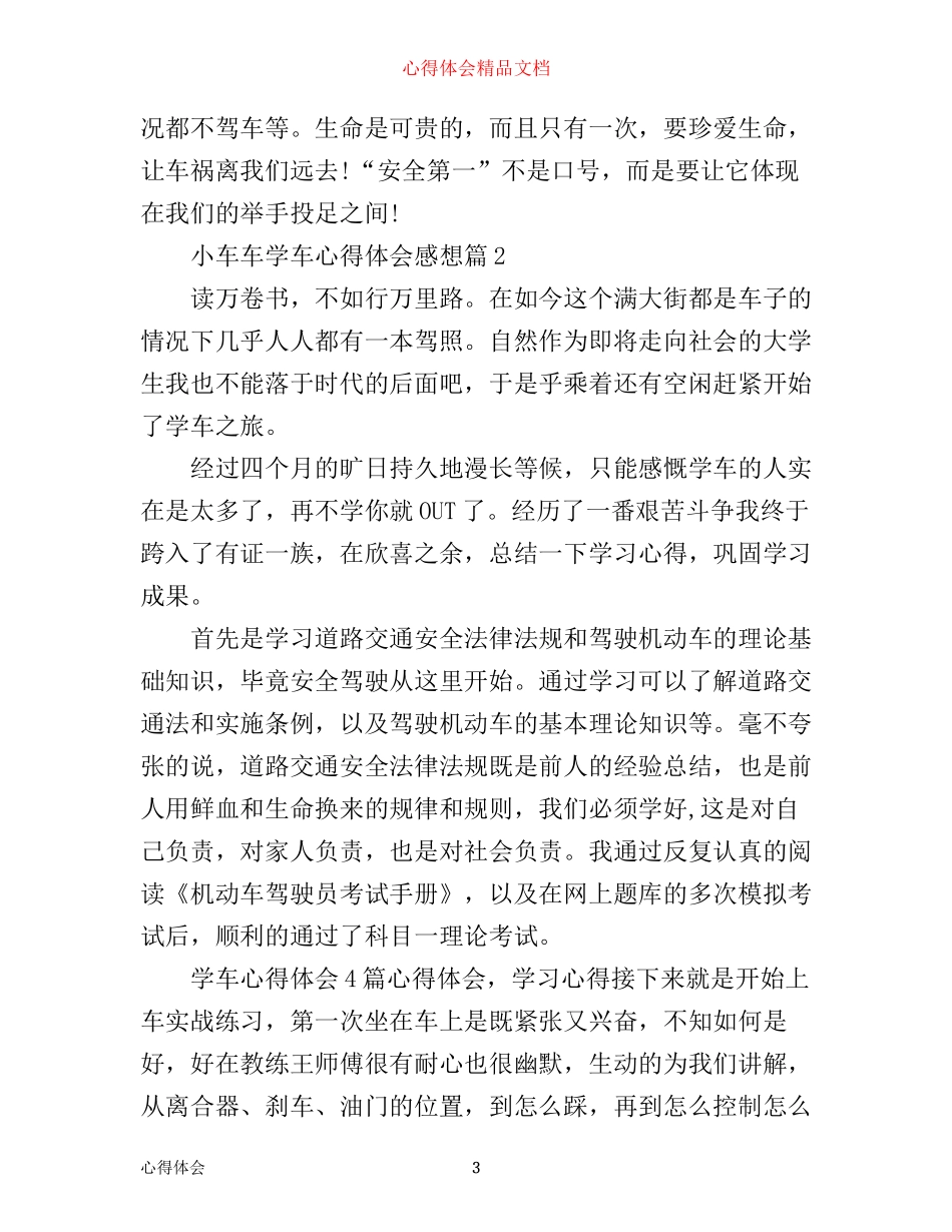 小车车学车心得体会感想_第3页