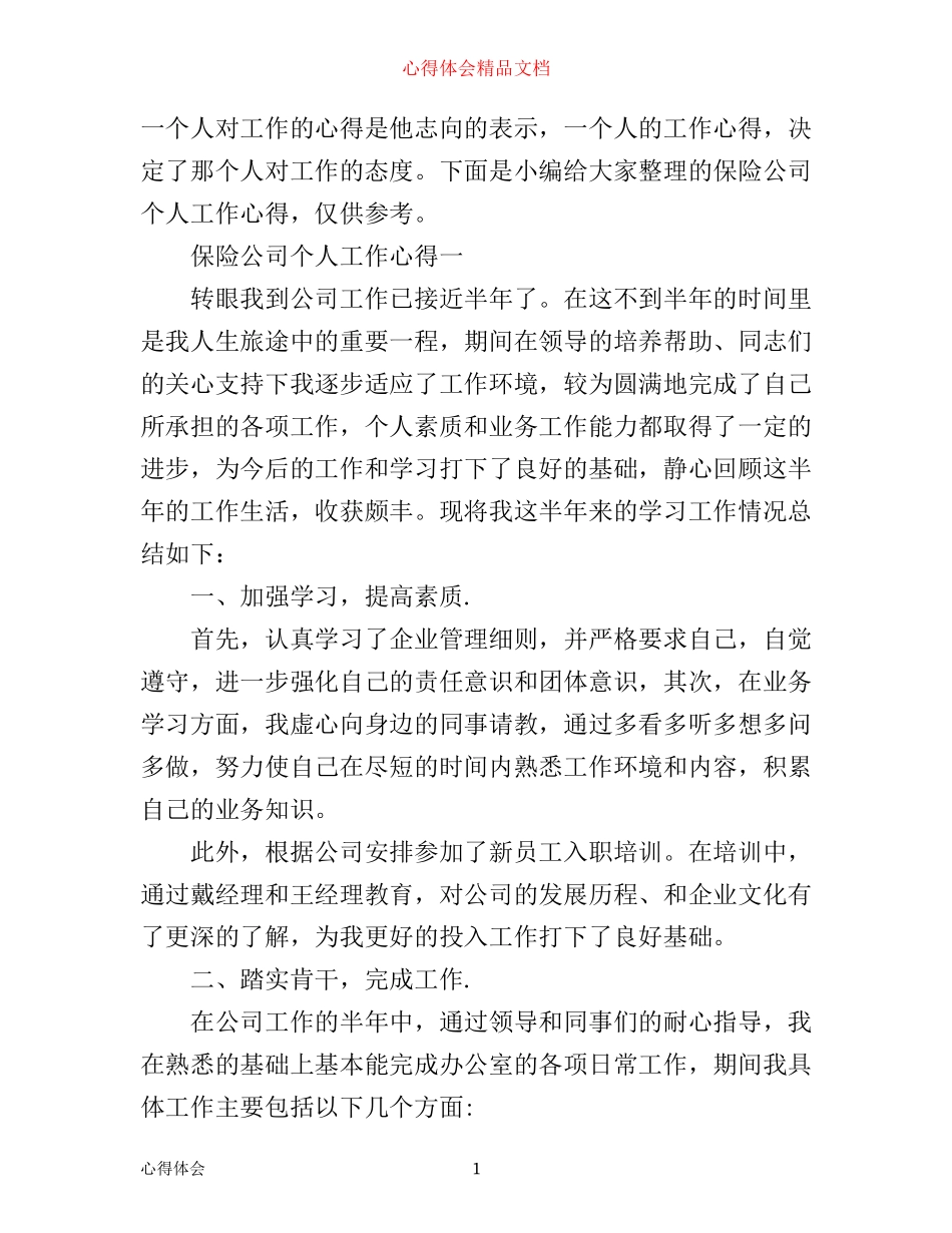 政府工作心得体会_第1页