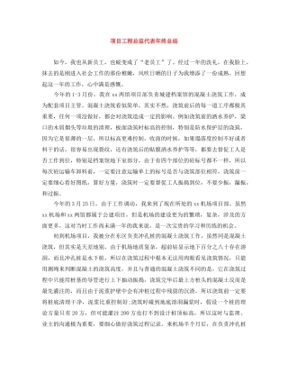 项目工程总监代表年终总结 