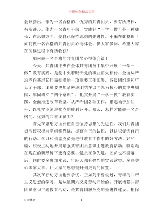 如何做一名合格的共青团员心得体会