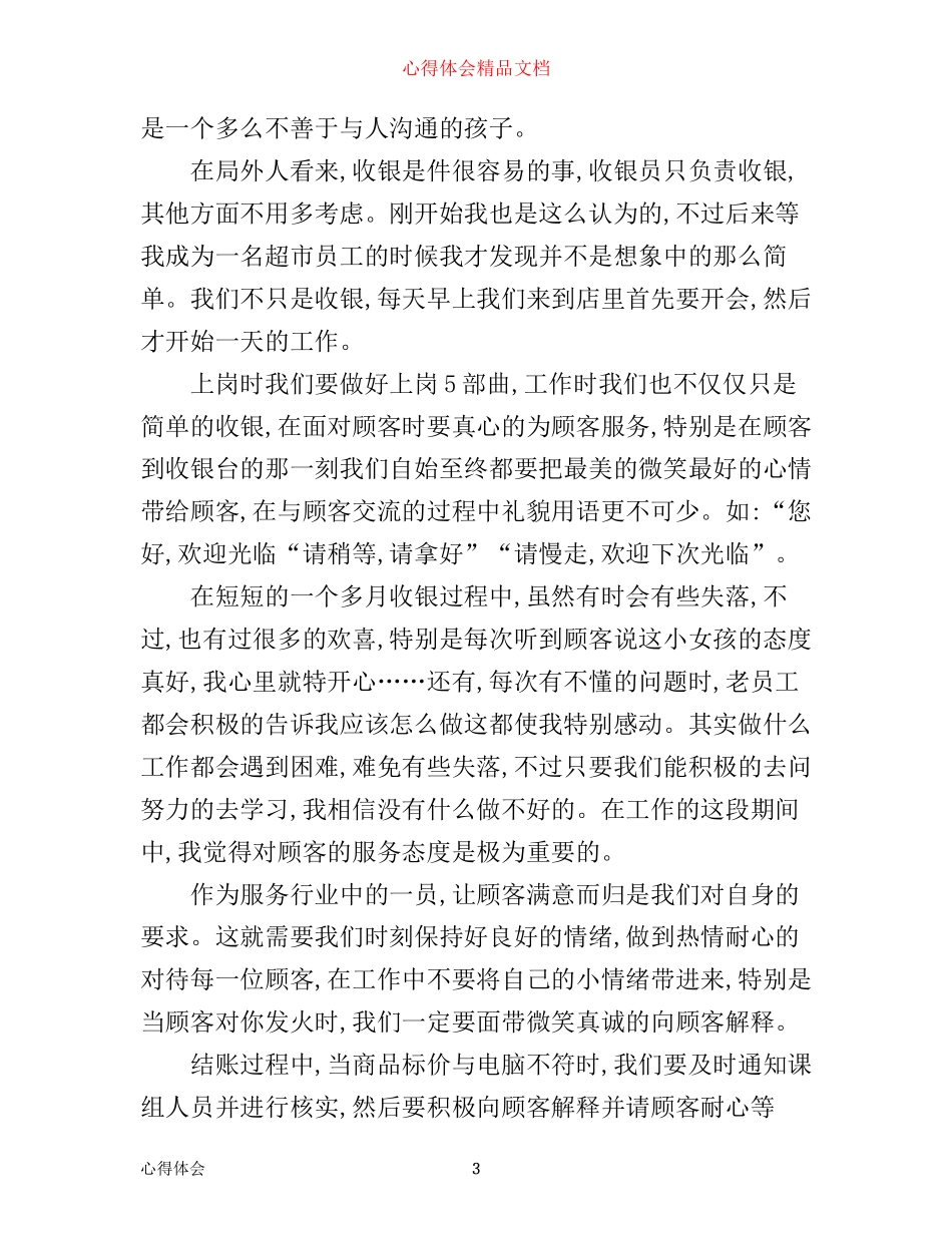 收银员社会实践心得_第3页