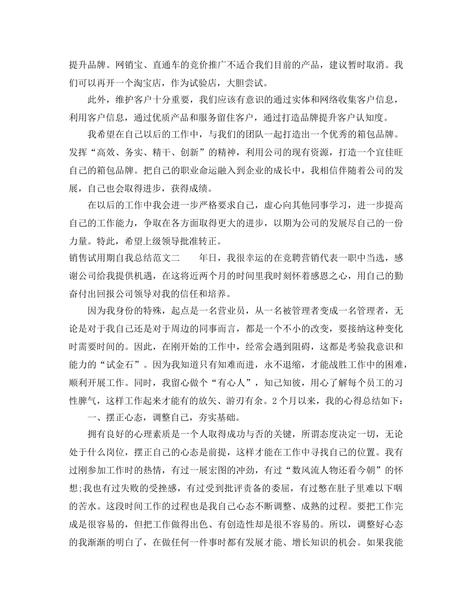 销售试用期自我总结怎么写 _第2页
