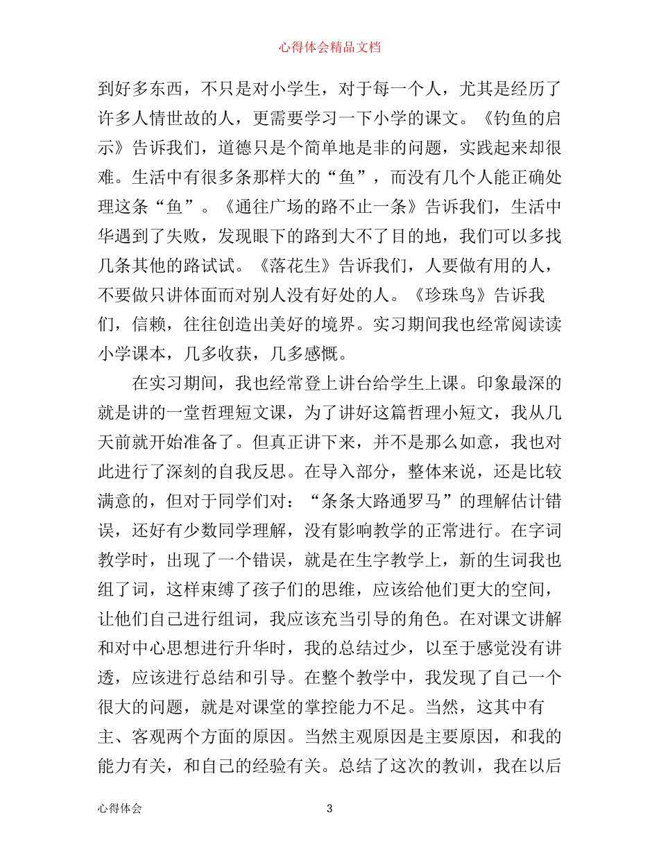 小学语文教师实习心得体会_小学语文教师个人工作小结_第3页