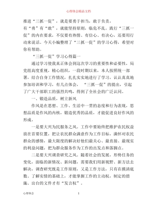 推进“三抓一促”学习心得