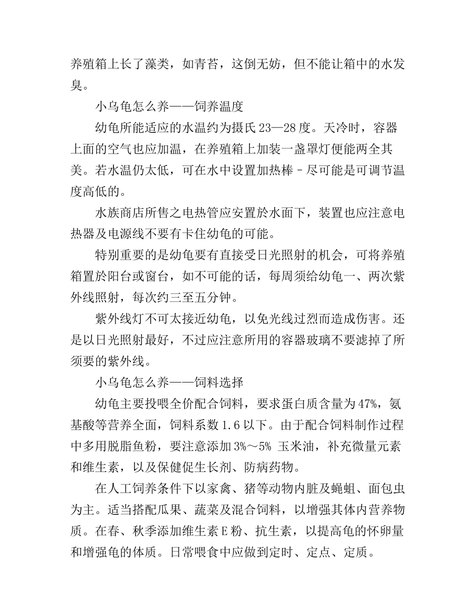 宠物龟饲养心得总结_第2页