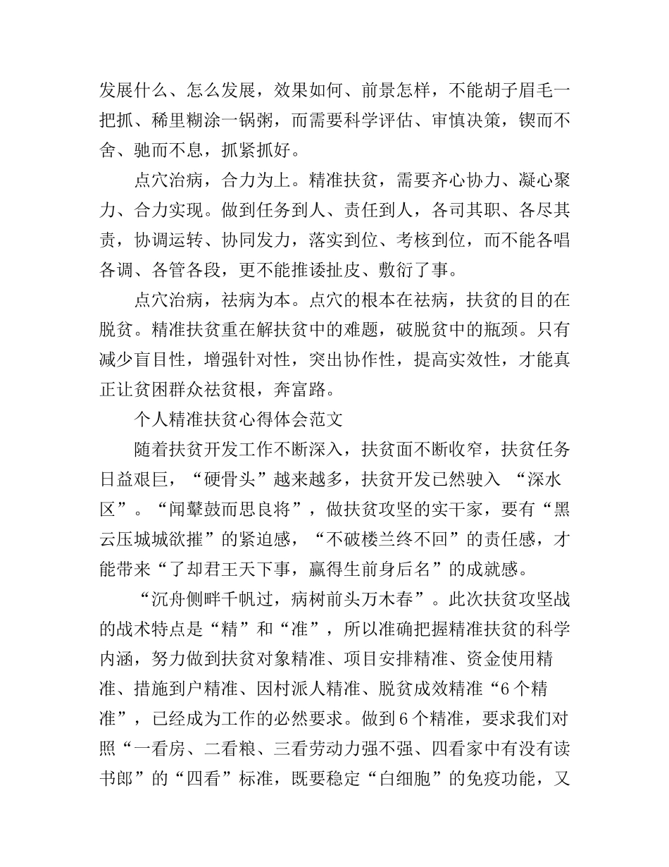 个人精准扶贫心得体会范文_第2页