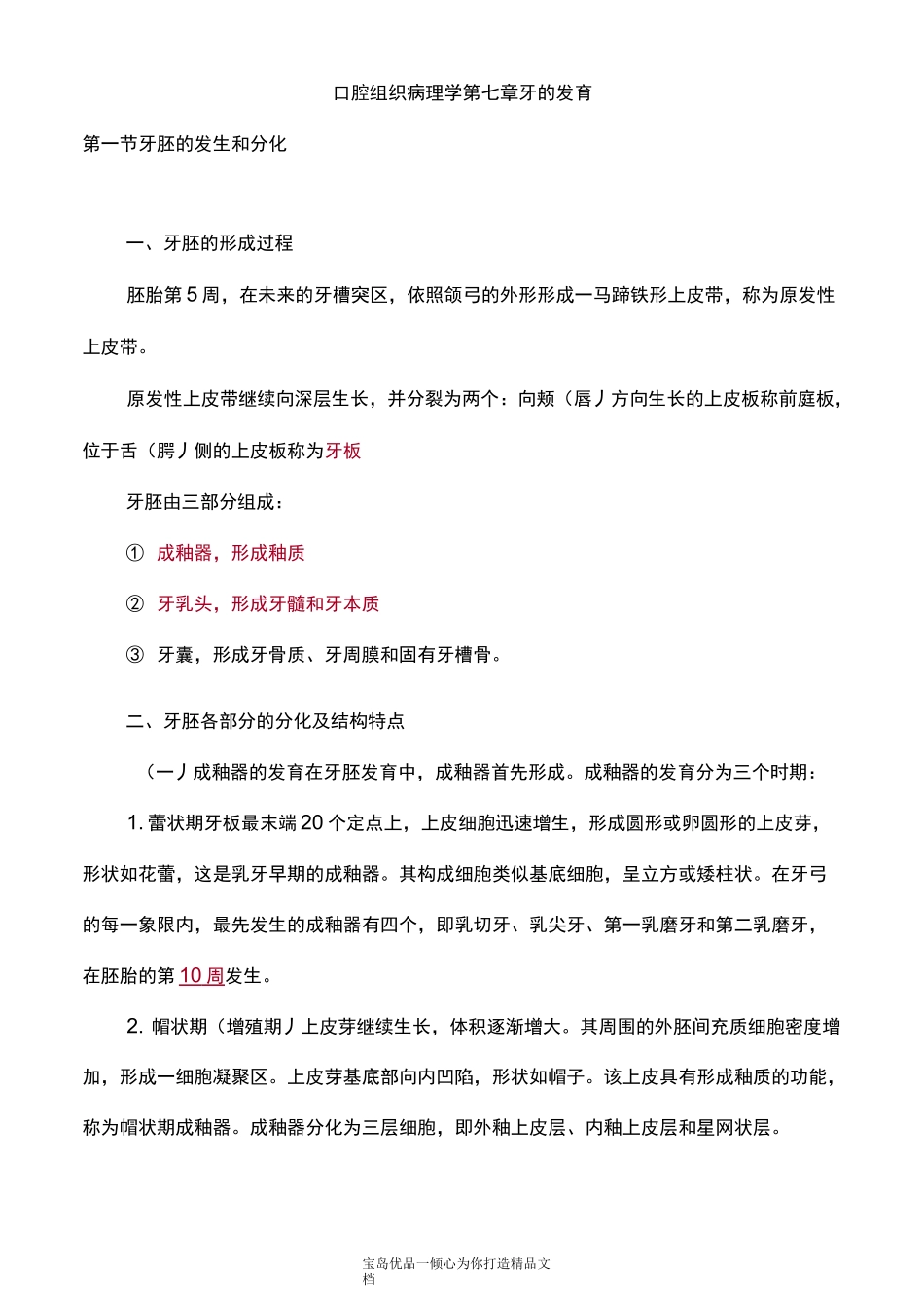 口腔组织病理学—牙的发育_第2页