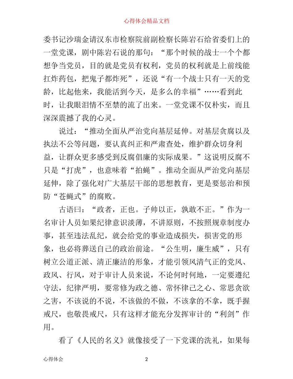 年人民的名义观后感心得体会范文_第2页