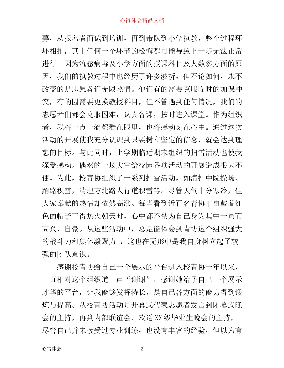志愿者工作心得体会_第2页