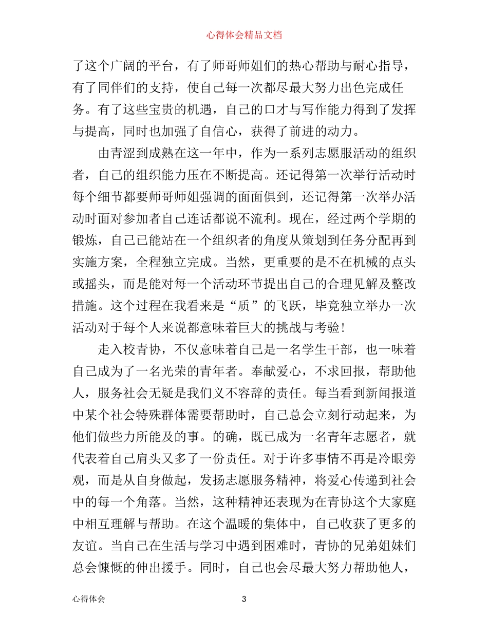 志愿者工作心得体会_第3页
