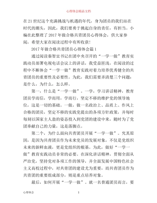 年做合格共青团员心得体会