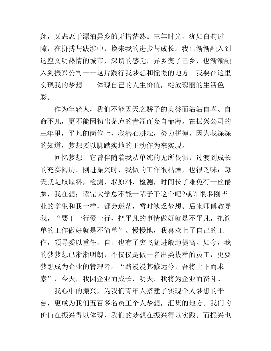 放飞我的职业梦想演讲稿范文_第3页