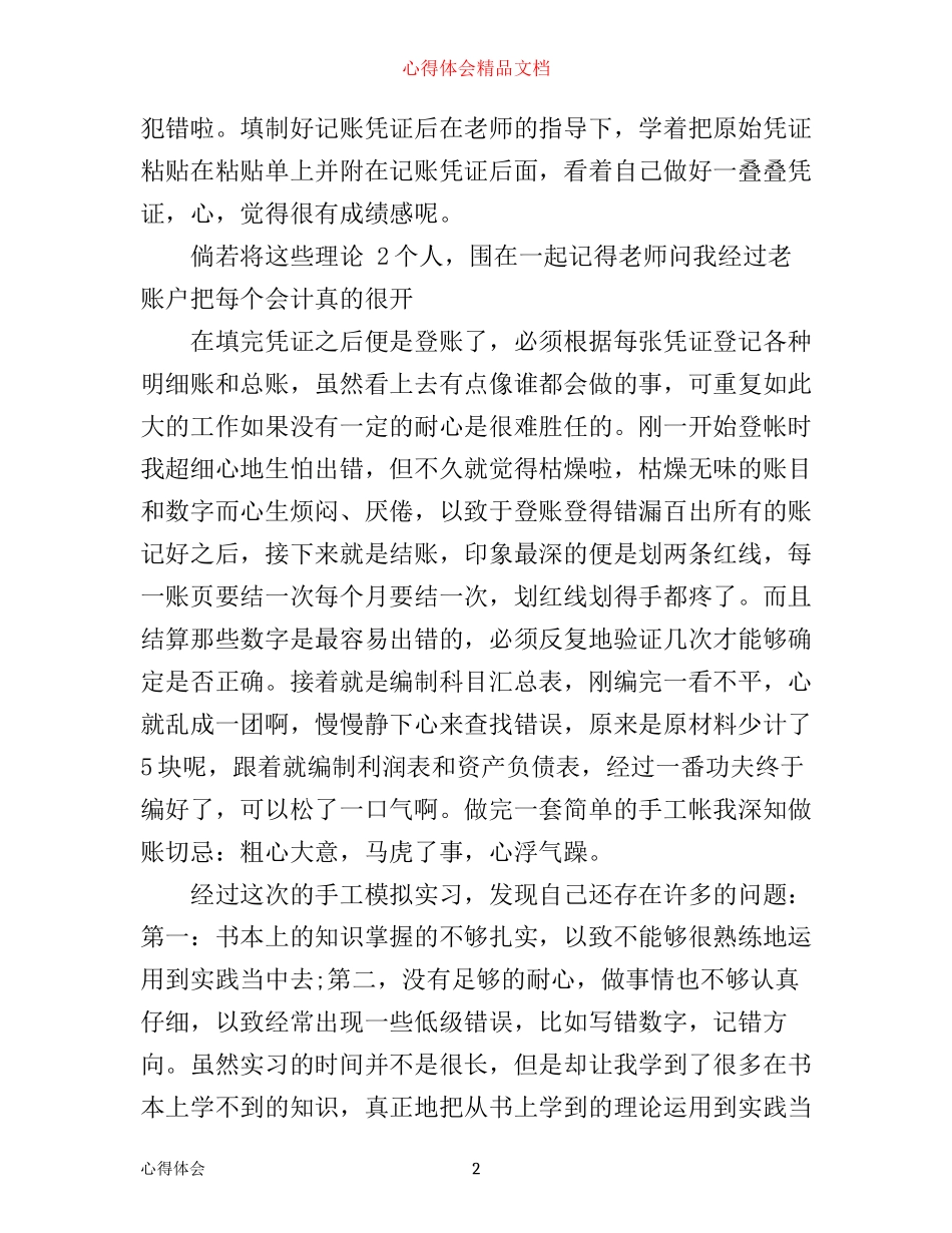 做帐心得体会_第2页
