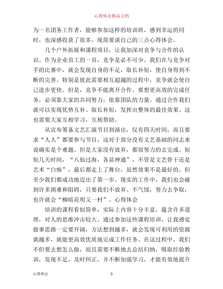 团干培训心得体会总结_第3页