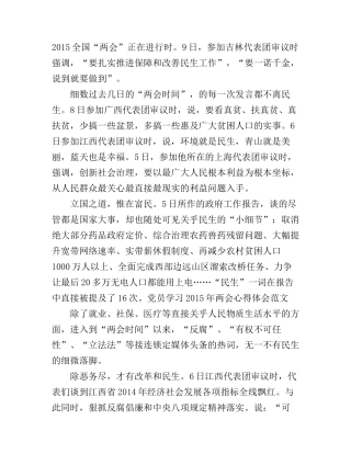 2015年学习两会精神心得体会