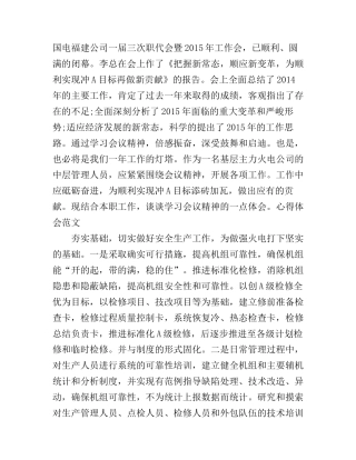 2015年学习贯彻落实两会精神心得体会范文