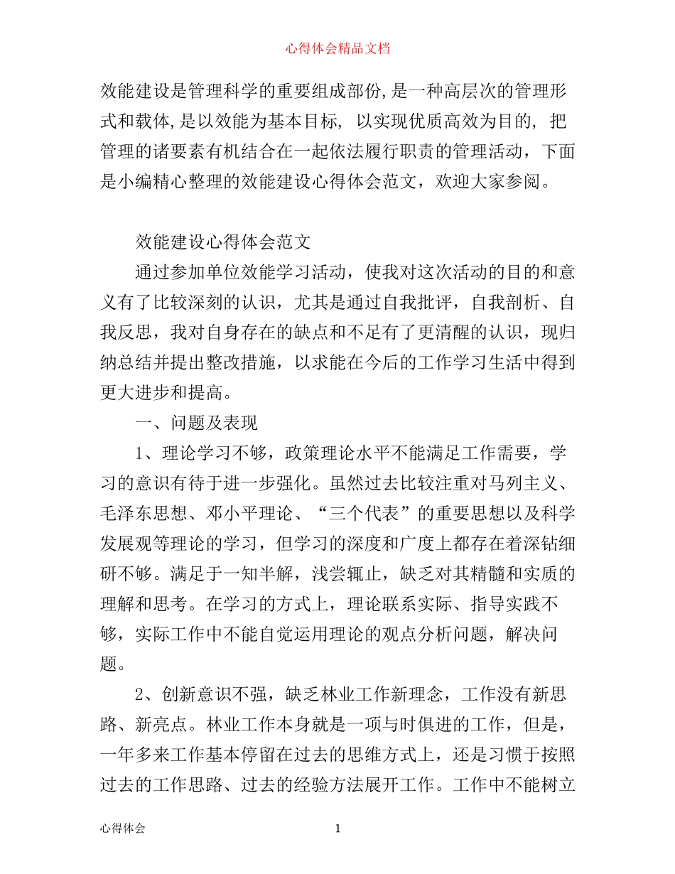 效能建设心得体会范文_第1页